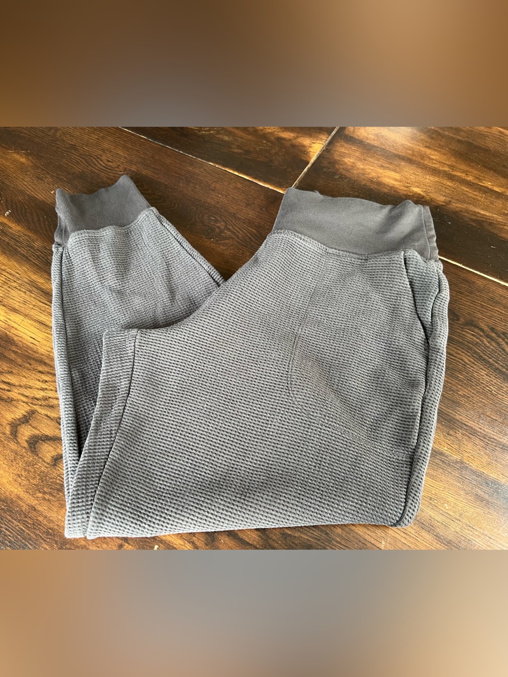 Athleta Coaster Luxe Waffle High Rise Jogger Women’s L Truffle Brown Pull On